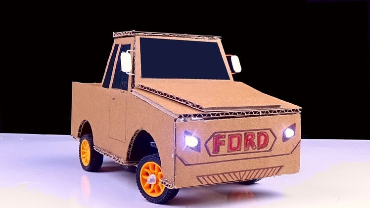 Diy Rc Car Easy - How to make Remote Control Ford Car from Cardboard