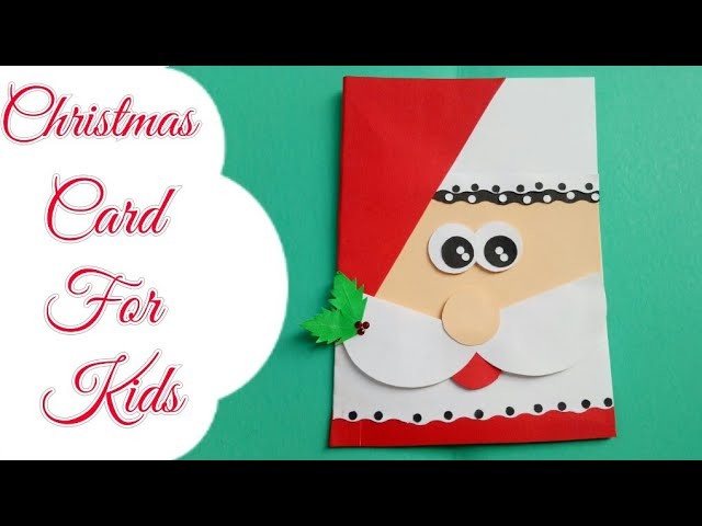 DIY Santa christmas cards.Making Christmas card for kids.Simple & easy card for Christmas.Cute card