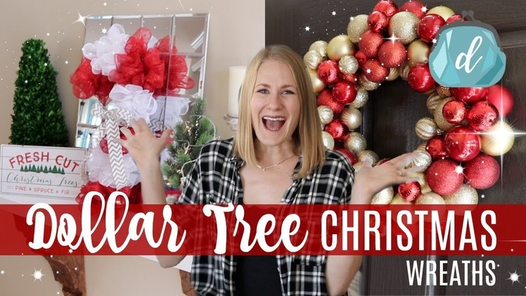 DOLLAR TREE CHRISTMAS DIYS ???? Classy & Easy Wreaths 2017!
