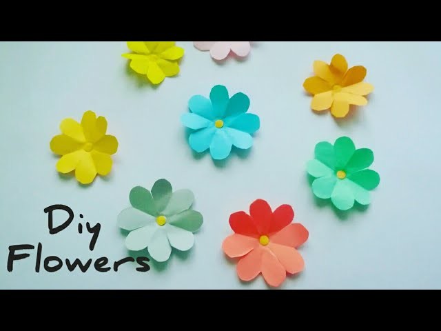 Easy paper flowers. How to make paper flowers.Paper craft by KovaiCraft