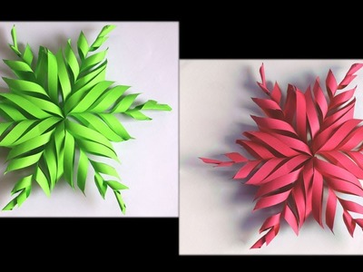 How to Make 3D Christmas Snowflake or Christmas Star | Paper Christmas Crafts