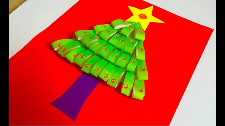 How to make a Christmas Tree with simple color paper in 5 minutes | Handmade Xmas decoration ideas