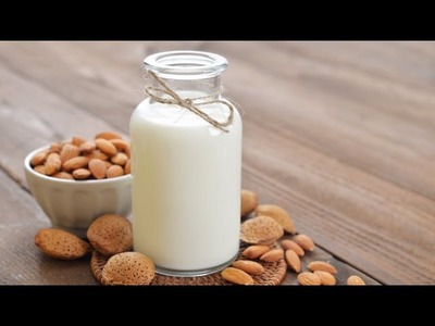 How to make almond milk diy # حليب اللوز الطبيعي