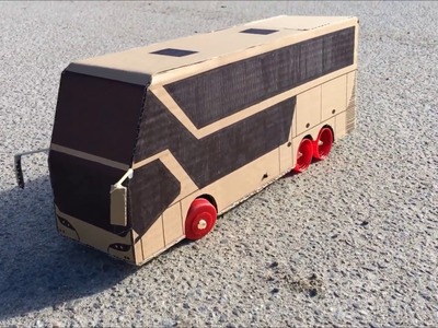 How to Make RC Bus - Cardboard Toy DIY