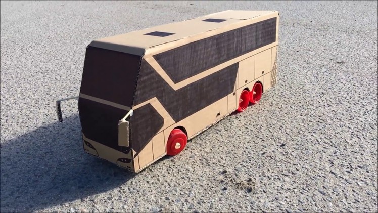How to Make RC Bus - Cardboard Toy DIY
