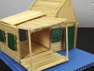 Miniature Dollhouse from Toothpicks DIY #19 | Easy Crafts for Kids