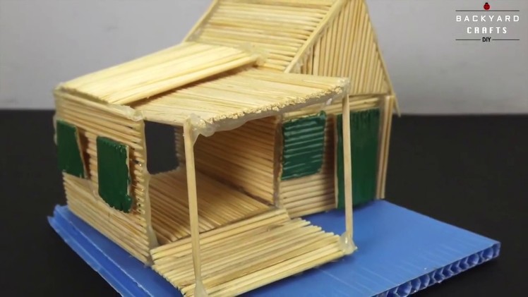 Miniature Dollhouse from Toothpicks DIY #19 | Easy Crafts for Kids