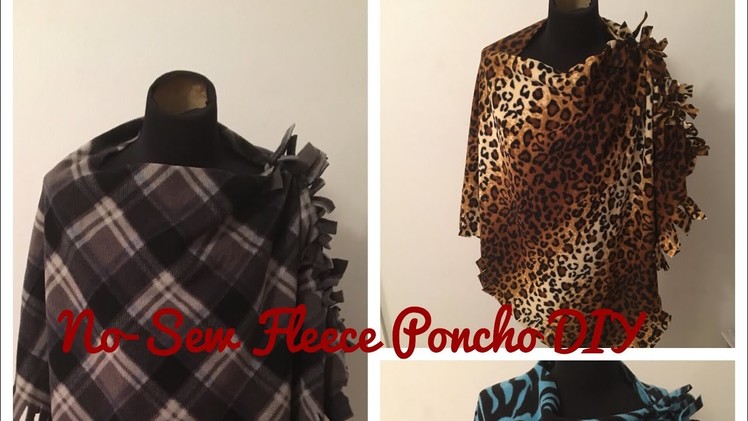 No-Sew Fleece Poncho DIY