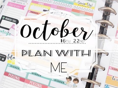 PLAN WITH ME - October 16th - 22nd | Classic Happy Planner | Fitness Inspired | AtHomeWithQuita