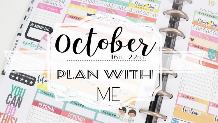 PLAN WITH ME - October 16th - 22nd | Classic Happy Planner | Fitness Inspired | AtHomeWithQuita