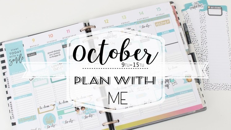 PLAN WITH ME - October 9th -15th | Classic Happy Planner | MAMBI | At Home With Quita