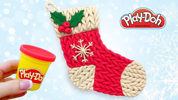 Play Doh Christmas Gift Stocking. Make Toy Out of Play Doh Clay DIY. Art and Craft for Kids