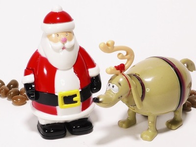Santa Claus & Reindeer Candy Dispenser Toys For Christmas