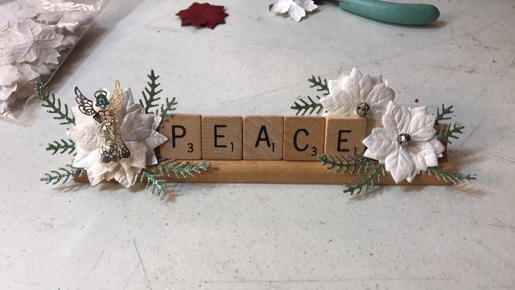 Scrabble tile Christmas decor