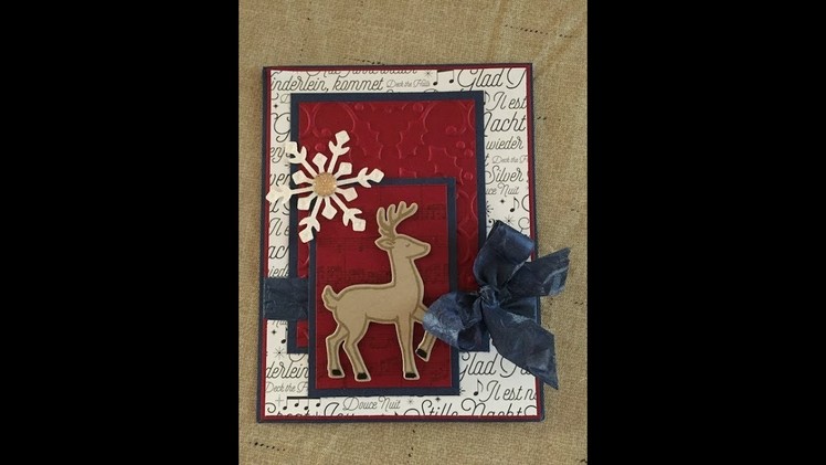 Simple yet Elegant Stampin' Up! Santa's Reindeer Christmas Card
