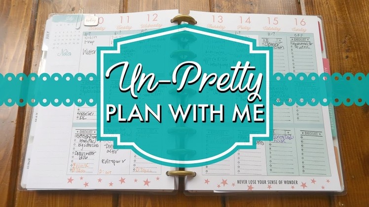 Un-Pretty Plan With Me | HAPPY PLANNER SETUP