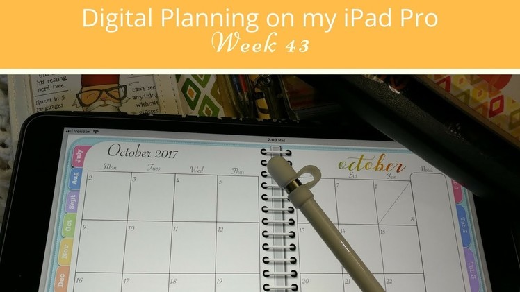 Weekly Setup in My Digital Planner on the iPad Pro With GoodNotes -  Week 42