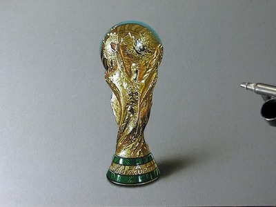 Amazing 3D Drawing of FIFA World Cup Trophy