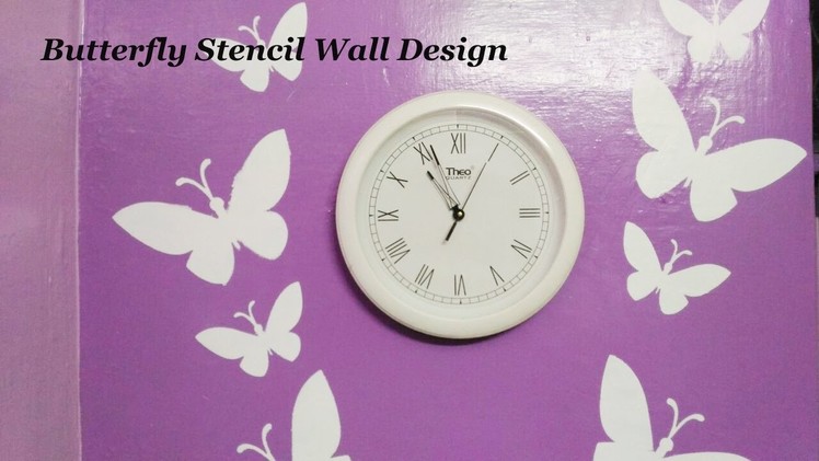 Asian Paints Royale Play Butterfly Stencil Wall Design Part 1