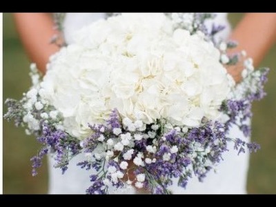 Baby's Breath And Lavender Wedding Bouquet