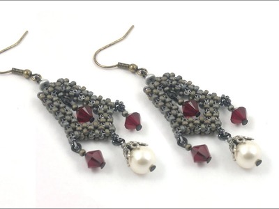 Beading4perfectionists : Medieval "Reign" inspired earrings beading totorial CRAW