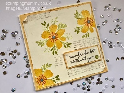 Coffee and a shabby blooms card