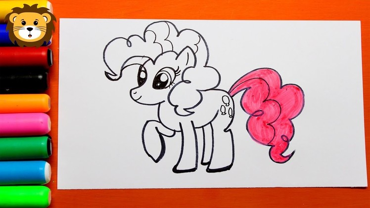 Como Dibujar Pinkie Pie My little pony - Dibujos para niños - Draw and Coloring Book for Kids