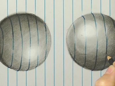 Convex or Concave Sphere? - Drawing Optical Illusion with Charcoal Pencils - Vamos