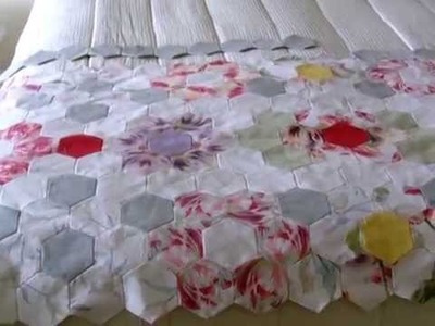 Create a patchwork quilt using large hexagons.  Part 2.  Demonstration.