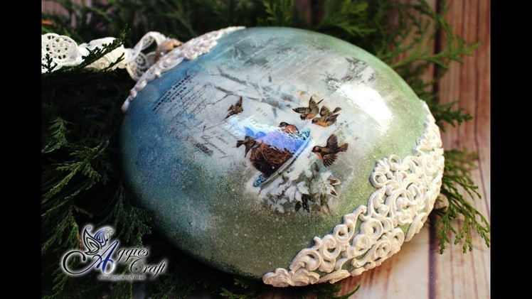 Decoupage Tutorial - Medallion with ornaments - DIY