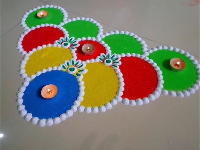 Diwali ki corner special very easy rangoli design. by DEEPIKA PANT