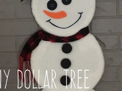 DIY Dollar Tree Flat And Fluffy Snowman