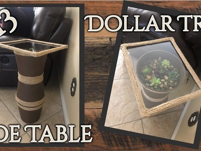 DIY Dollar Tree Side Table Terrarium. . 
