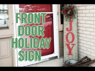 DIY Front Door Holiday Sign