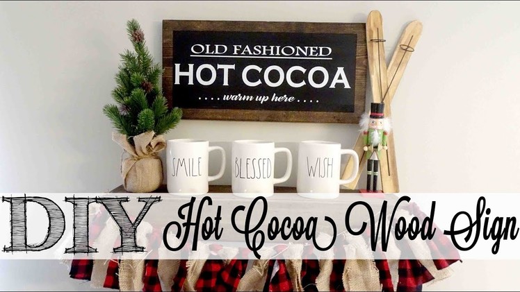 DIY Hot Cocoa Bar Wood Sign