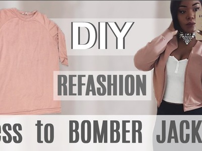 DIY: REFASHION old dress to Bomber Jacket! ep.2