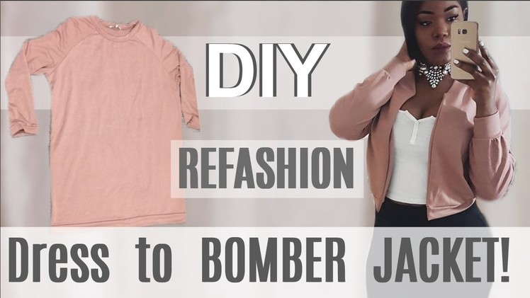 DIY: REFASHION old dress to Bomber Jacket! ep.2