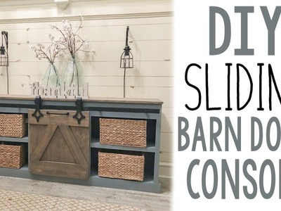 DIY Sliding Barn Door Console