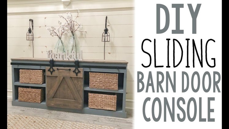 DIY Sliding Barn Door Console