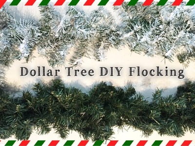 DOLLAR TREE DIY SNOW FLOCKING | HOW TO FLOCK YOUR CHRISTMAS GARLAND & TREE | Momma from scratch