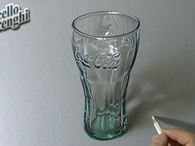 Drawing Time Lapse: Coca Cola Green Glass - hyperrealistic art