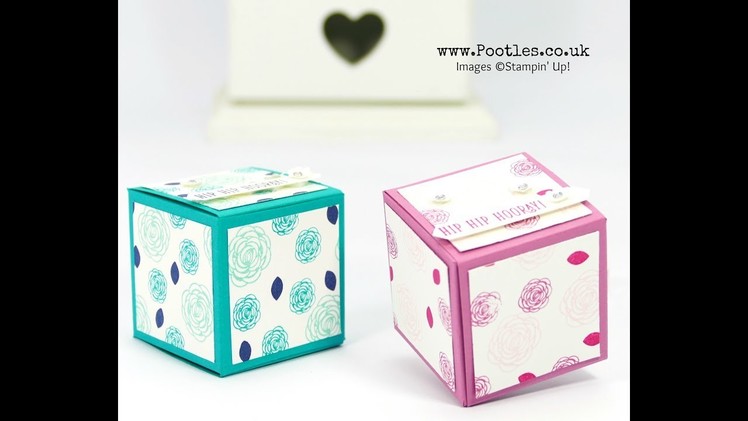 Easy No Glue Foldable Box Tutorial using Stampin' Up! Hand Stamps