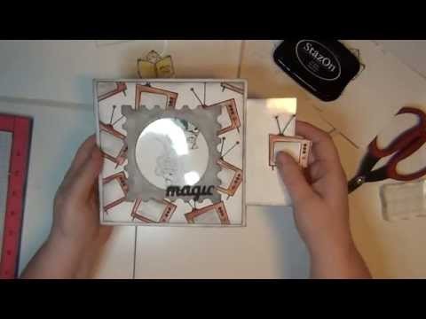 FUN CARD FOLD - MAGIC (slider) CARD TUTORIAL - stamping with misti - special fun card fold