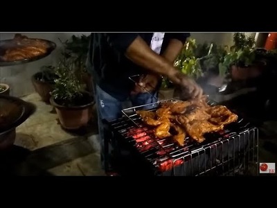 Grilled barbecue chicken desi marination easy method, by Zaki Tareen ,देसी मसाला  चिकन बारबेक्यू .