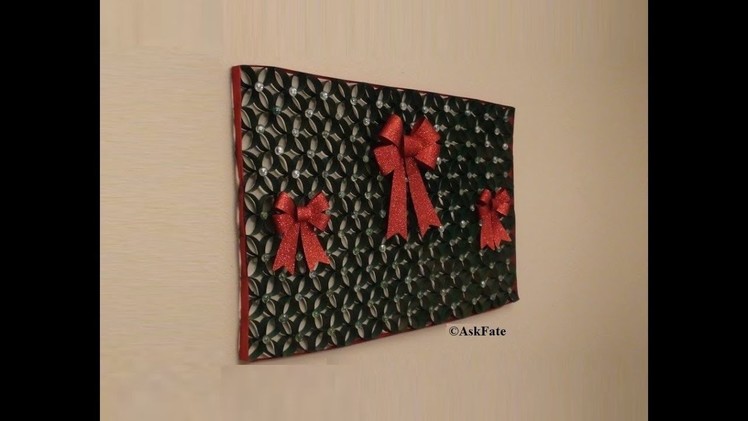 HOLIDAY WALL ART made out of Recycled Paper Towel Rolls