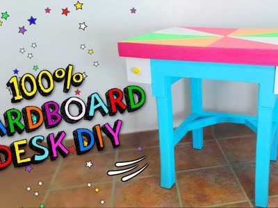 How to convert a CARDBOARD BOX into a FURNITURE - Make a Table DESK for children DIY - Mr.  DIY