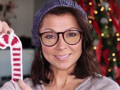 How to Crochet A Candy Cane Ornament !