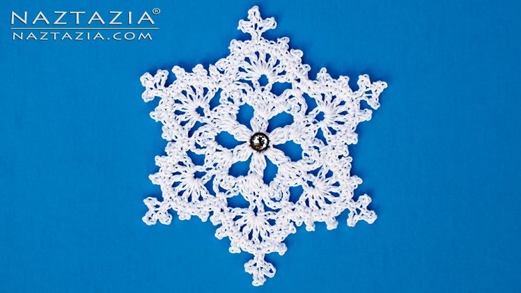 How to Crochet a Snowflake Ornament - DIY Tutorial - Winter Christmas Holiday Tree