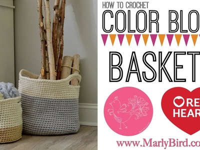How to Crochet Hygge Color Block Baskets