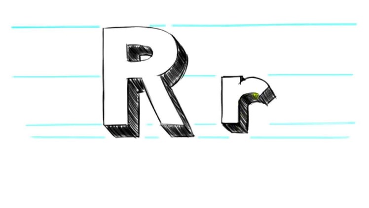 How to Draw 3D Letters R - Uppercase R and Lowercase r in 90 Seconds